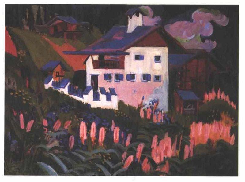 Ernst Ludwig Kirchner House in the meadows France oil painting art